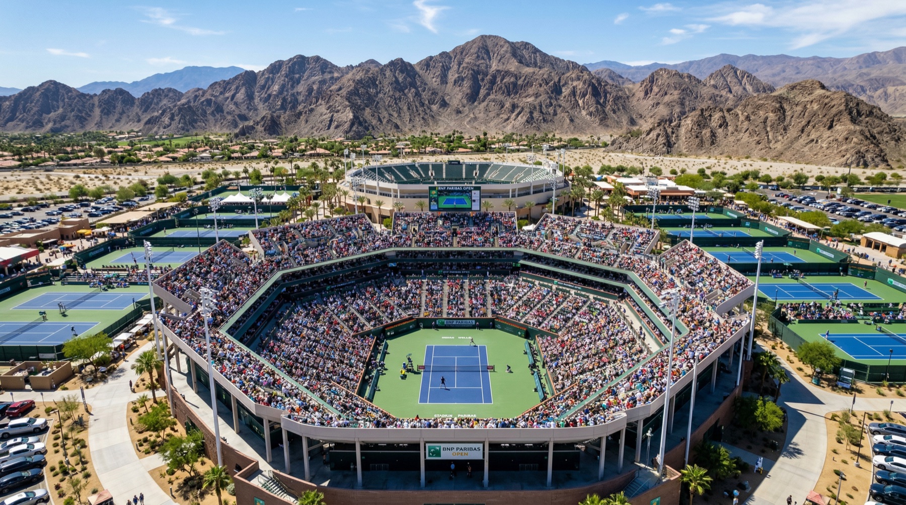 Tennis courts at Indian Wells Tennis Garden